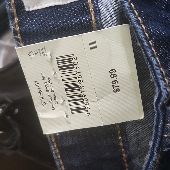 Cotton On Low Super Baggy Jean Star Blue NWT 32" X 30" - Picture 13 of 16
